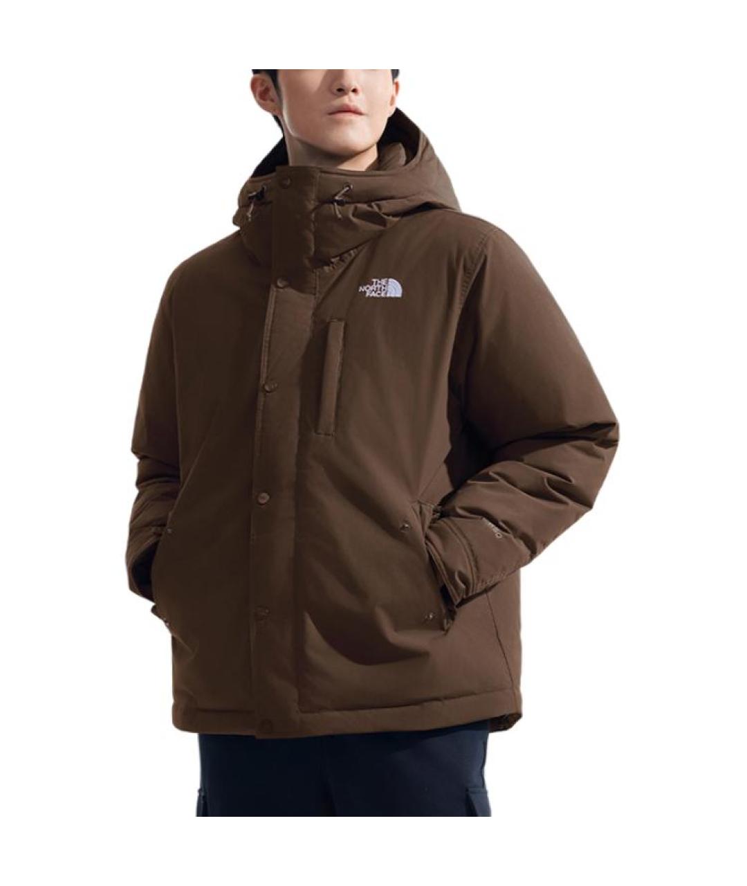 THE NORTH FACE Коричневый пуховик, фото 3
