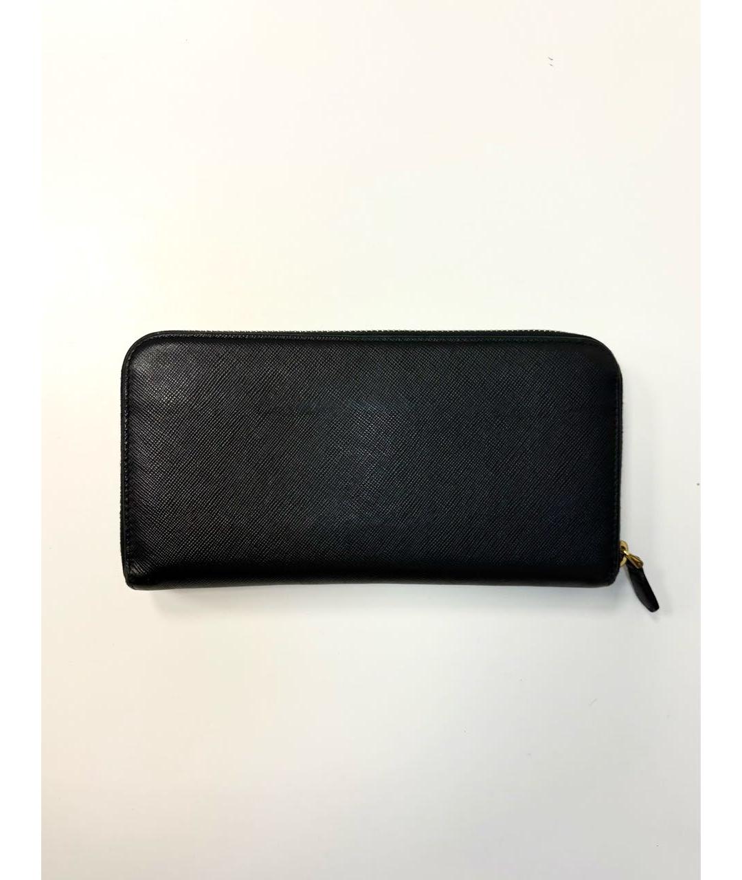 PRADA Черный кожаный кошелек, фото 2