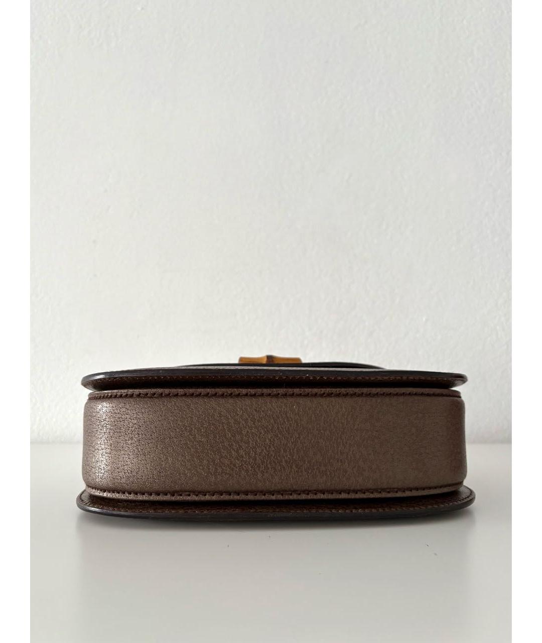 GUCCI Коричневая кожаная сумка с короткими ручками, фото 7