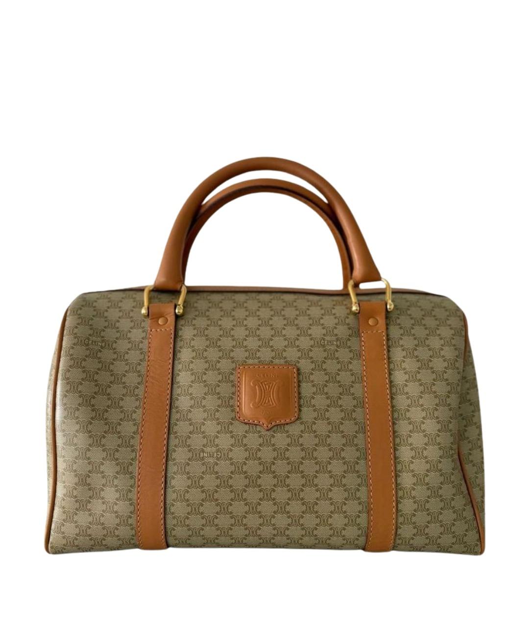 CELINE Хаки сумка с короткими ручками, фото 1
