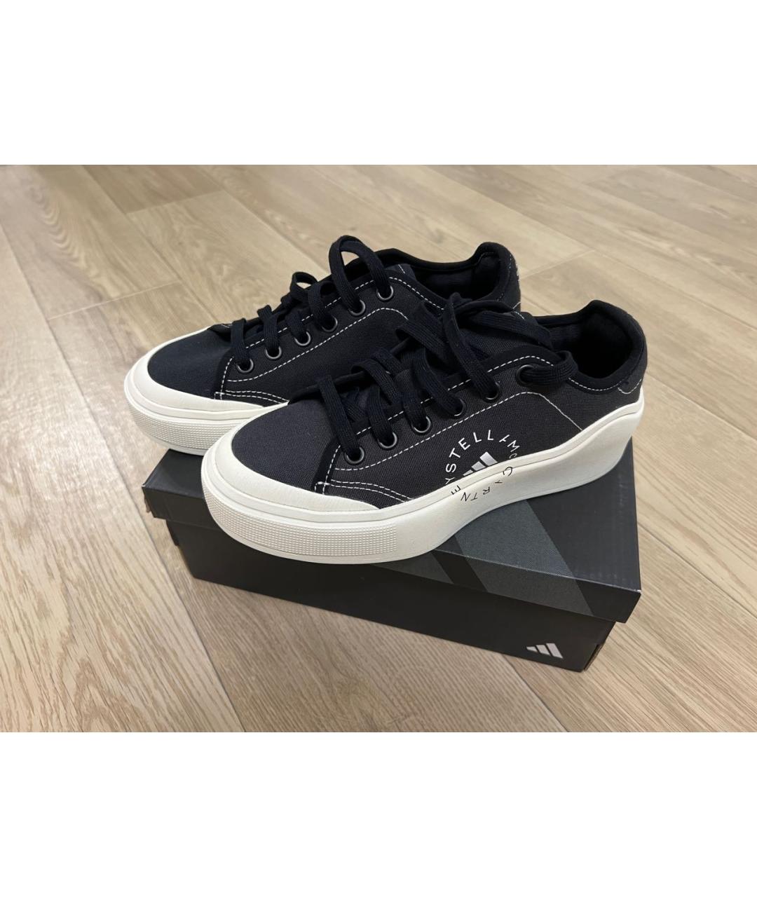 ADIDAS BY STELLA MCCARTNEY Черные текстильные кеды, фото 4