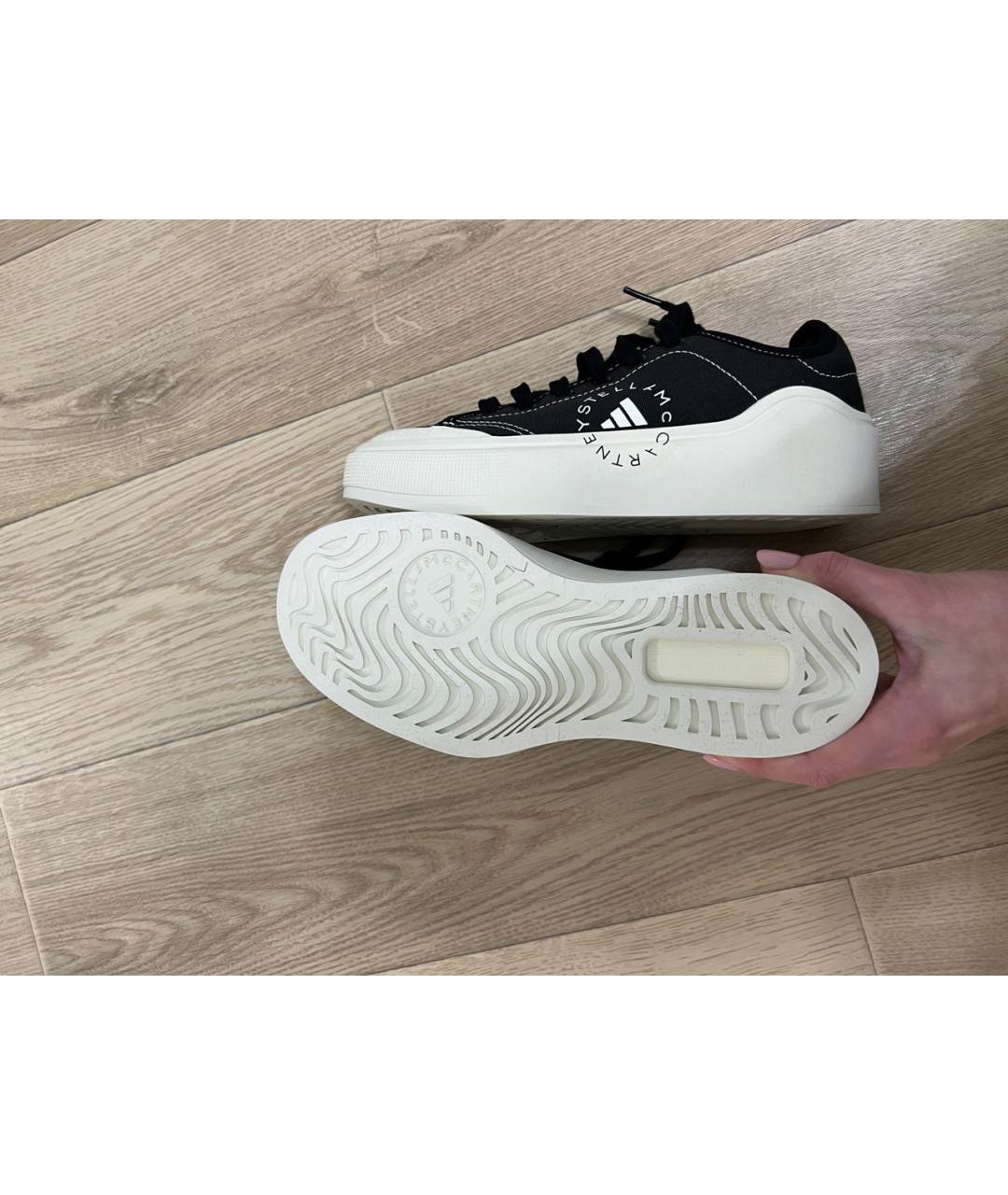 ADIDAS BY STELLA MCCARTNEY Черные текстильные кеды, фото 7