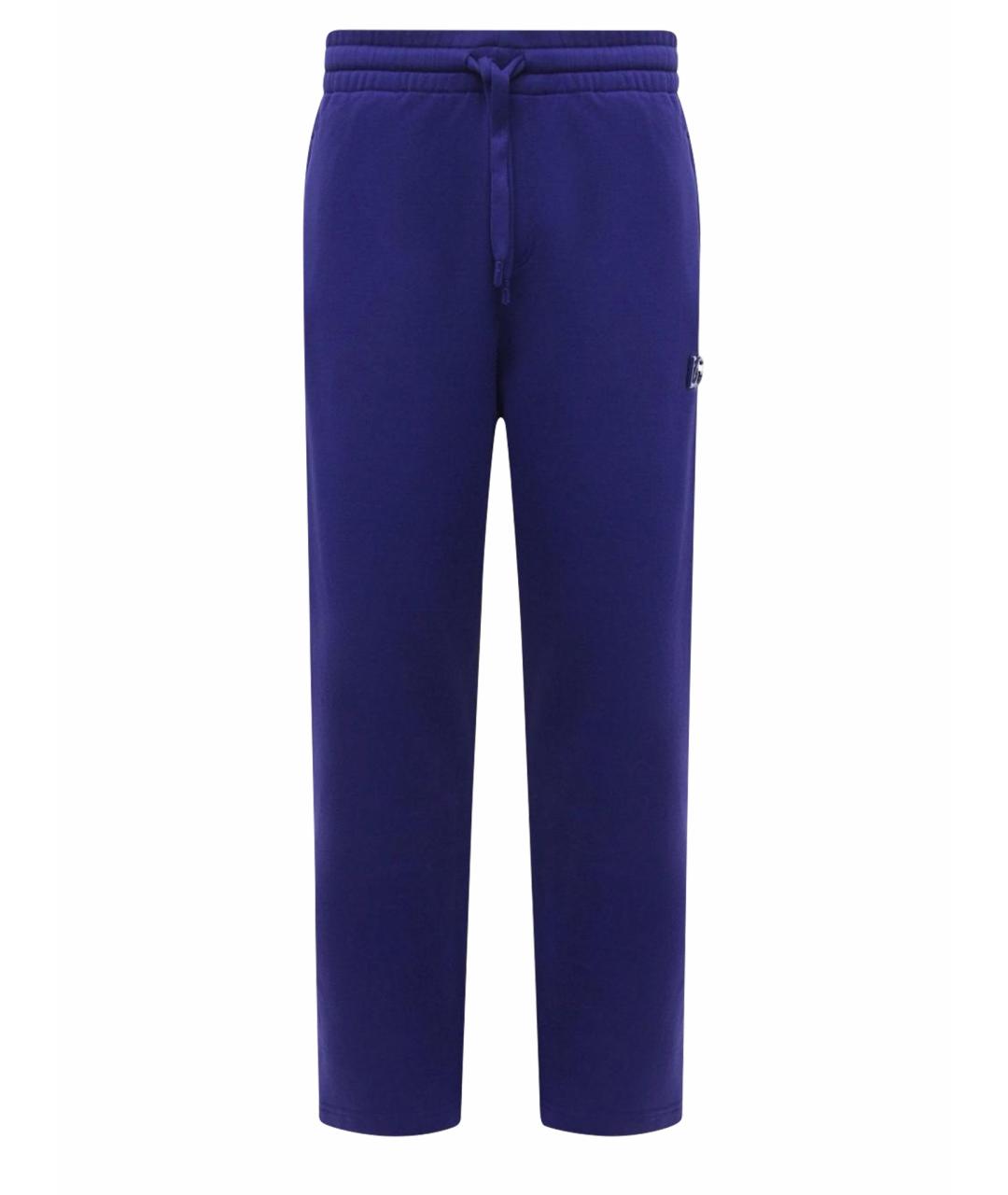 DOLCE&GABBANA Фиолетовые хлопковые повседневные брюки, фото 1