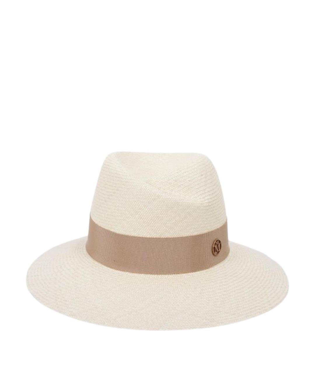 MAISON MICHEL Бежевая соломенная шляпа, фото 1