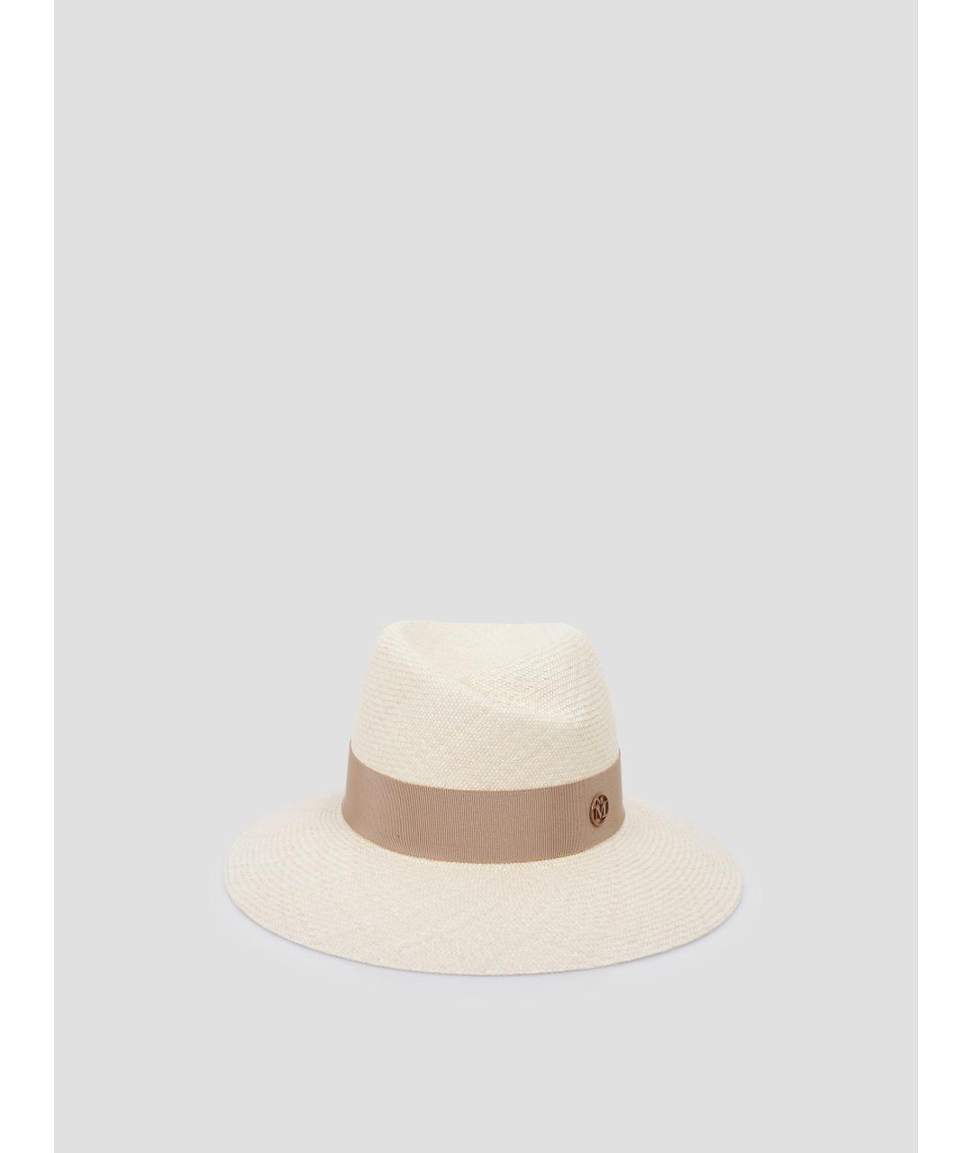 MAISON MICHEL Бежевая соломенная шляпа, фото 4