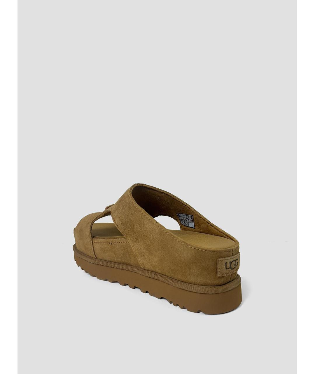 UGG AUSTRALIA Коричневые замшевые сандалии, фото 2