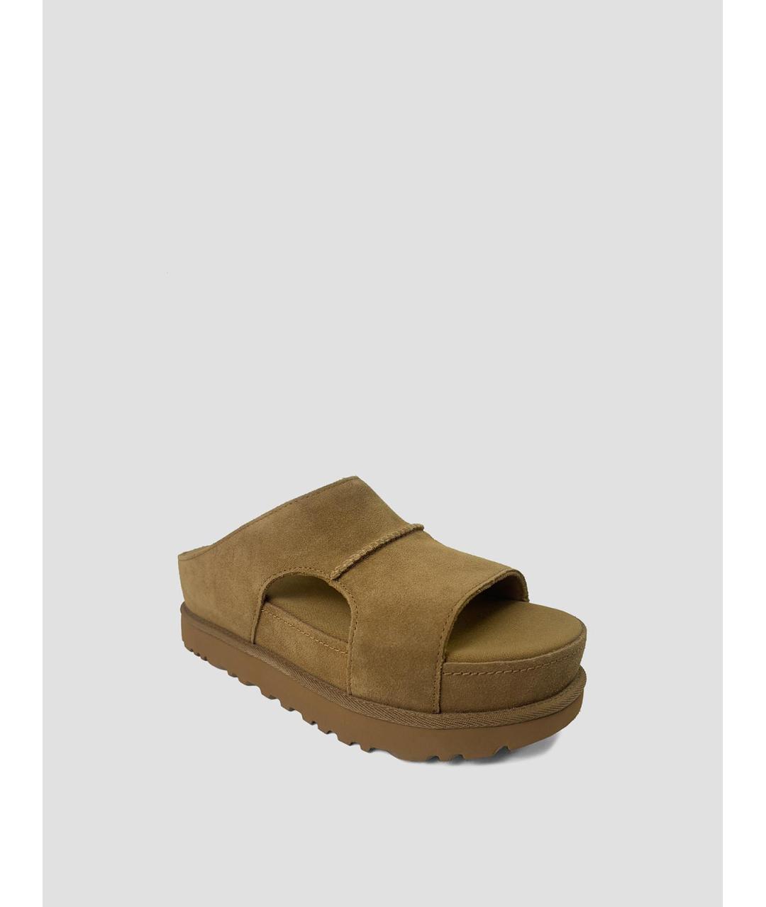 UGG AUSTRALIA Коричневые замшевые сандалии, фото 3