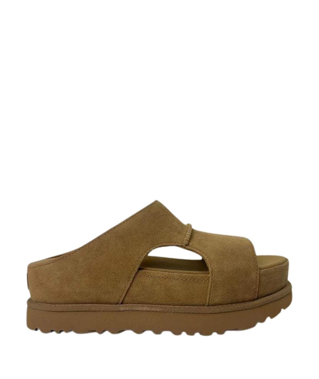 UGG AUSTRALIA Коричневые замшевые сандалии, фото 1