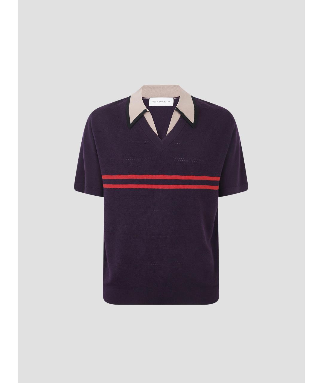 DRIES VAN NOTEN Фиолетовый шерстяной джемпер / свитер, фото 4
