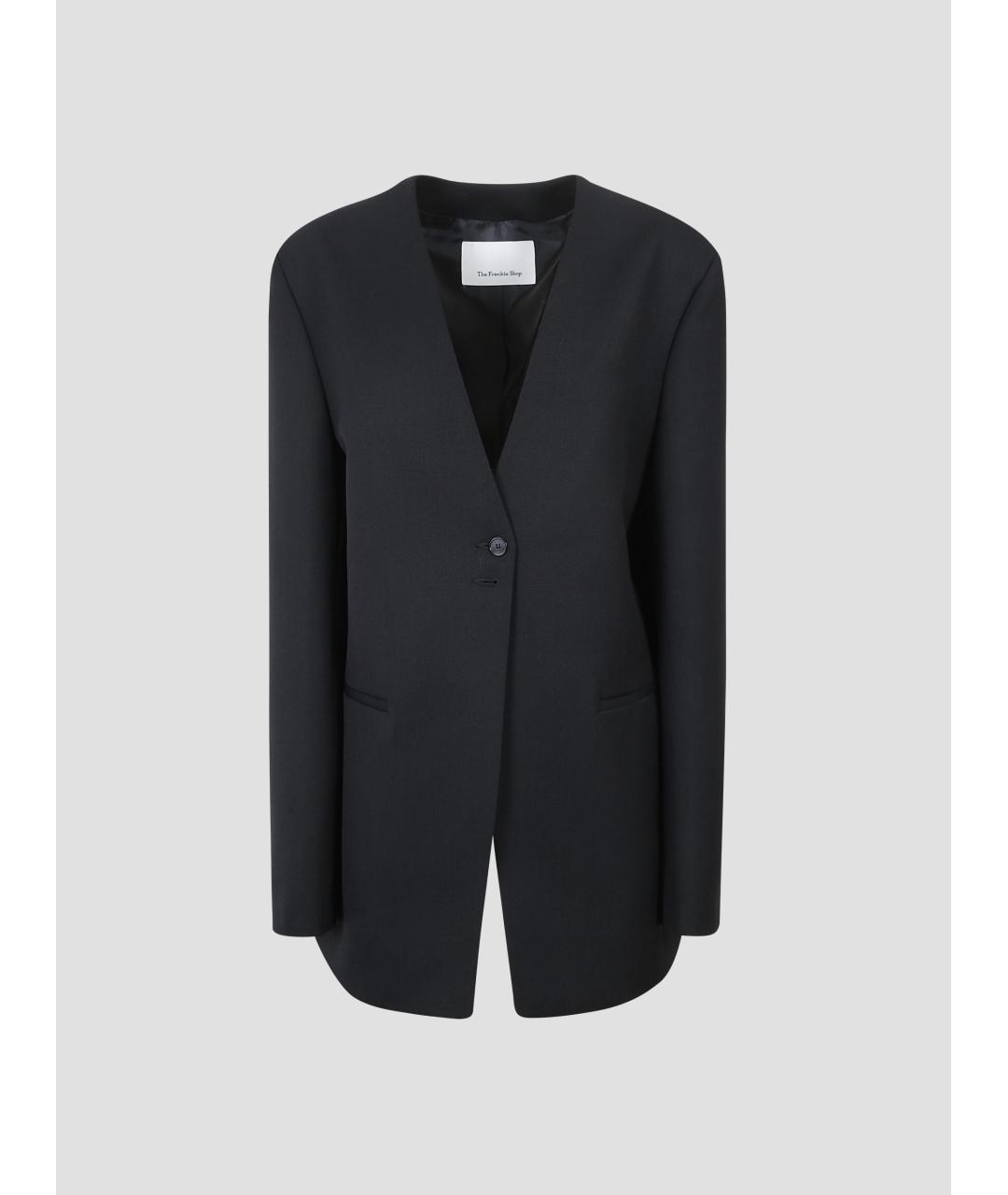 THE FRANKIE SHOP Черный полиэстеровый жакет/пиджак, фото 4