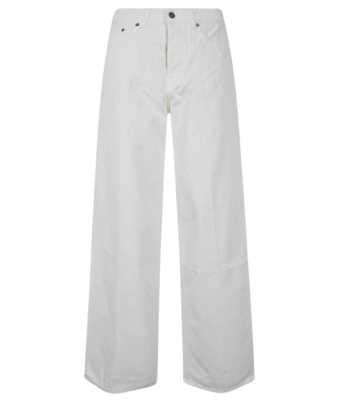 HAIKURE Белые хлопковые прямые джинсы, фото 1