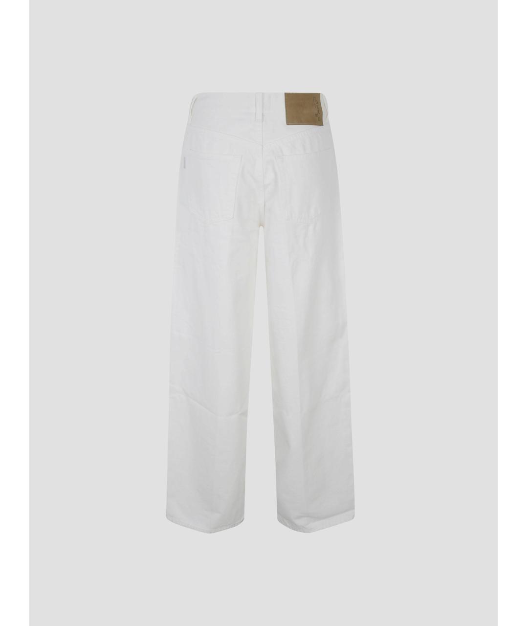 HAIKURE Белые хлопковые прямые джинсы, фото 2