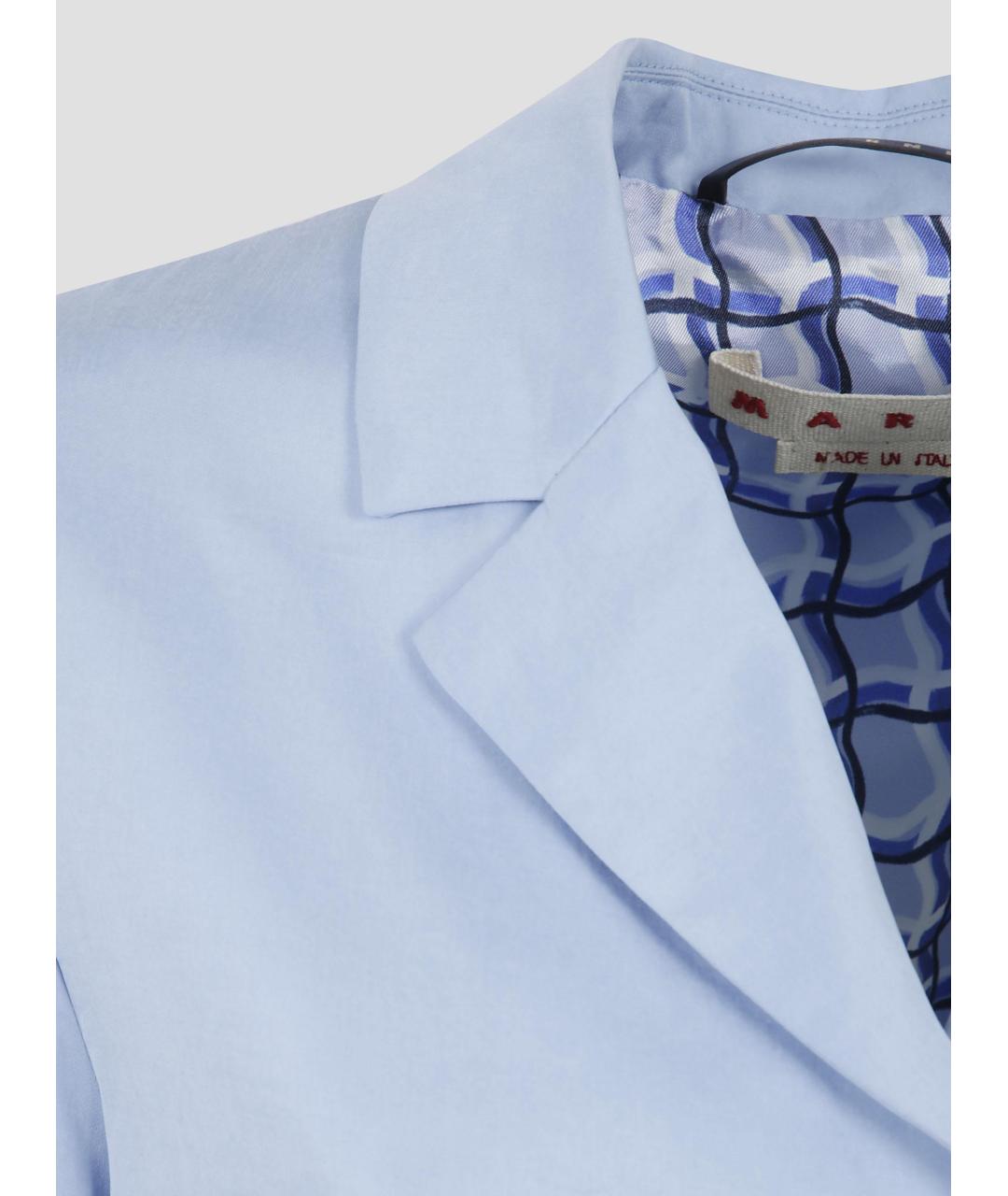 MARNI Голубой атласный жакет/пиджак, фото 2