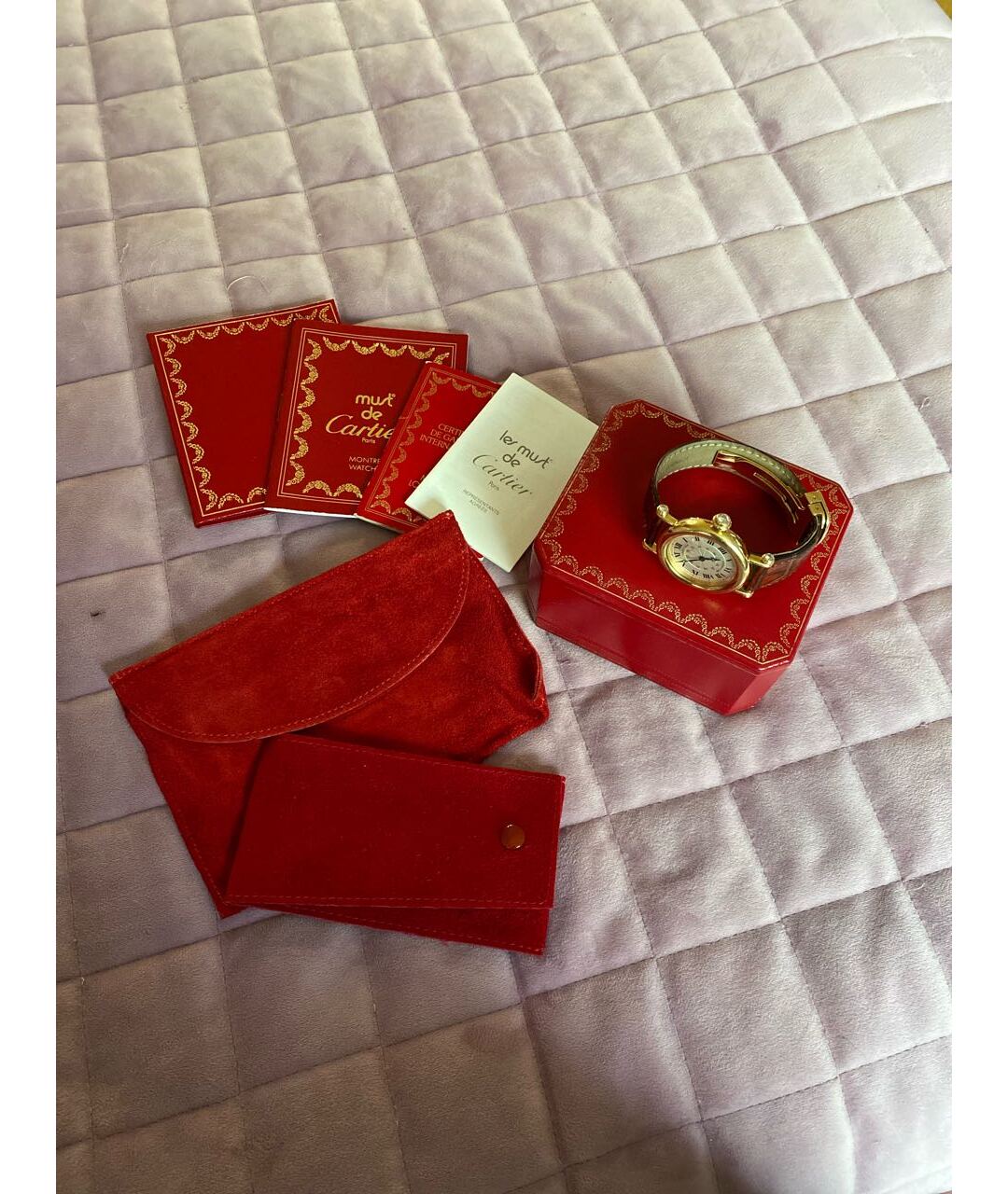 CARTIER Коричневые часы, фото 4