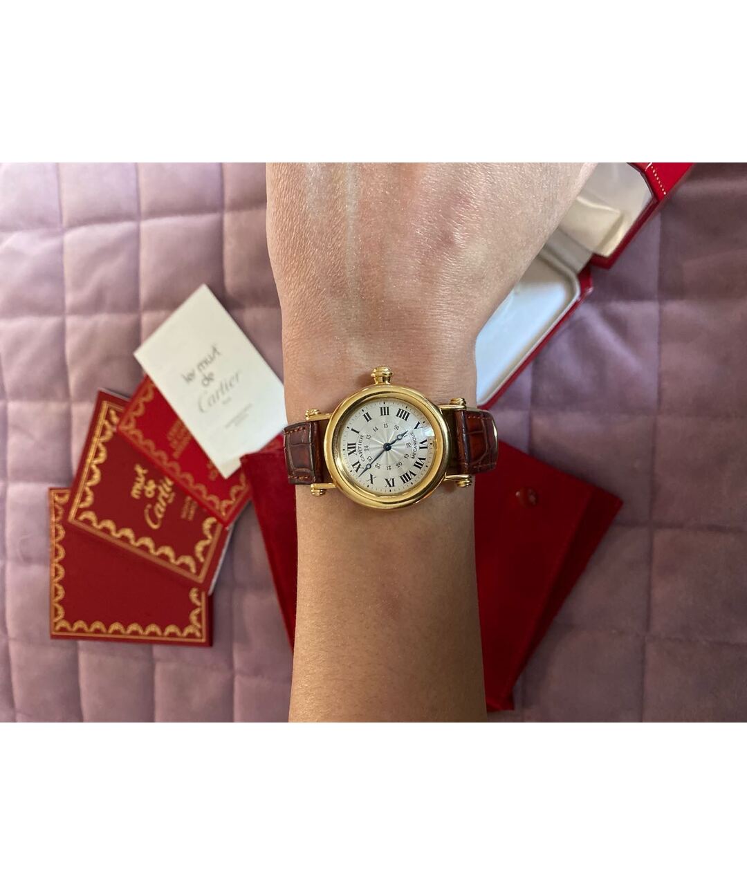CARTIER Коричневые часы, фото 8