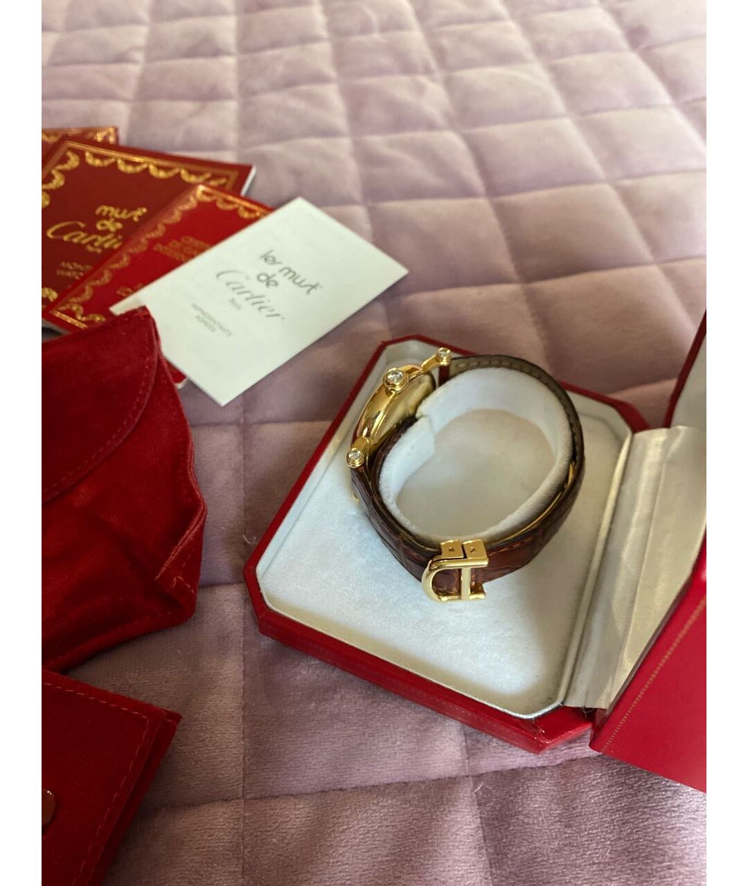 CARTIER Коричневые часы, фото 6