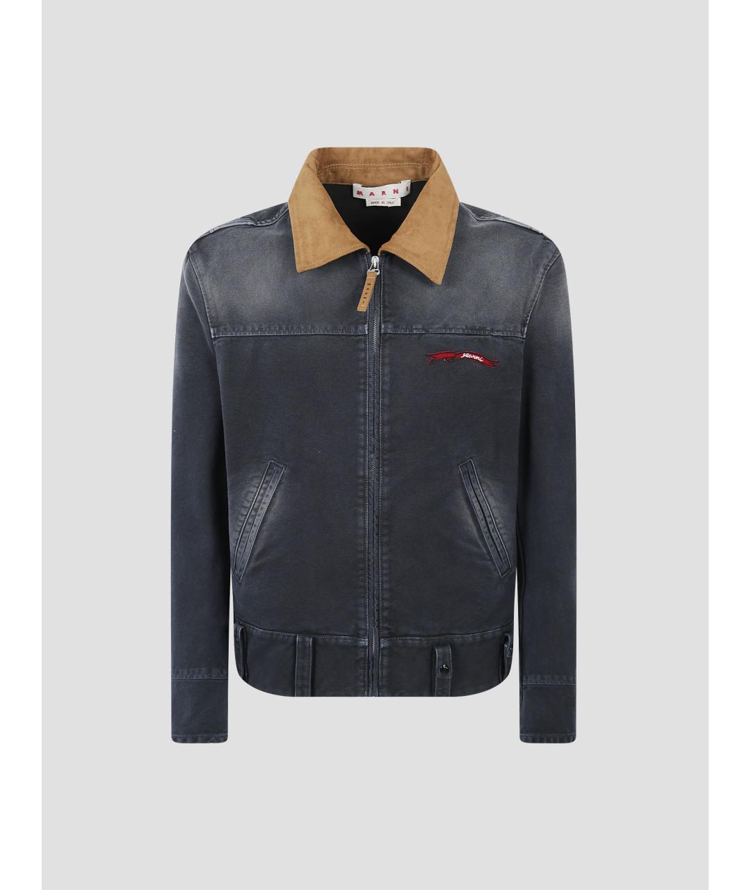 MARNI Черная хлопковая куртка, фото 4