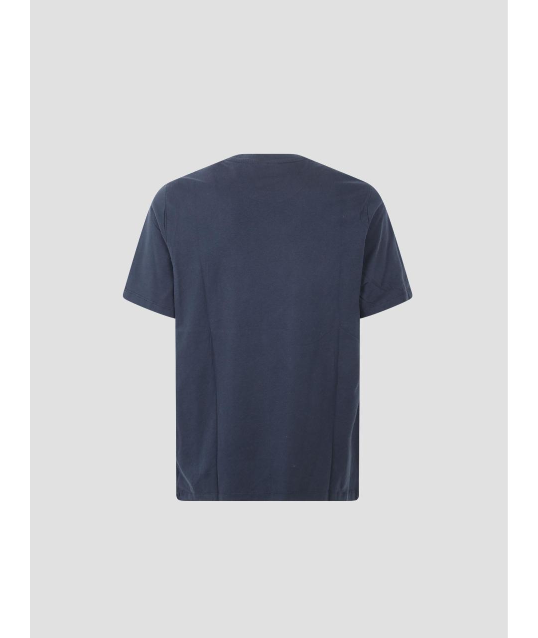 MAISON KITSUNE Синяя хлопковая футболка, фото 2