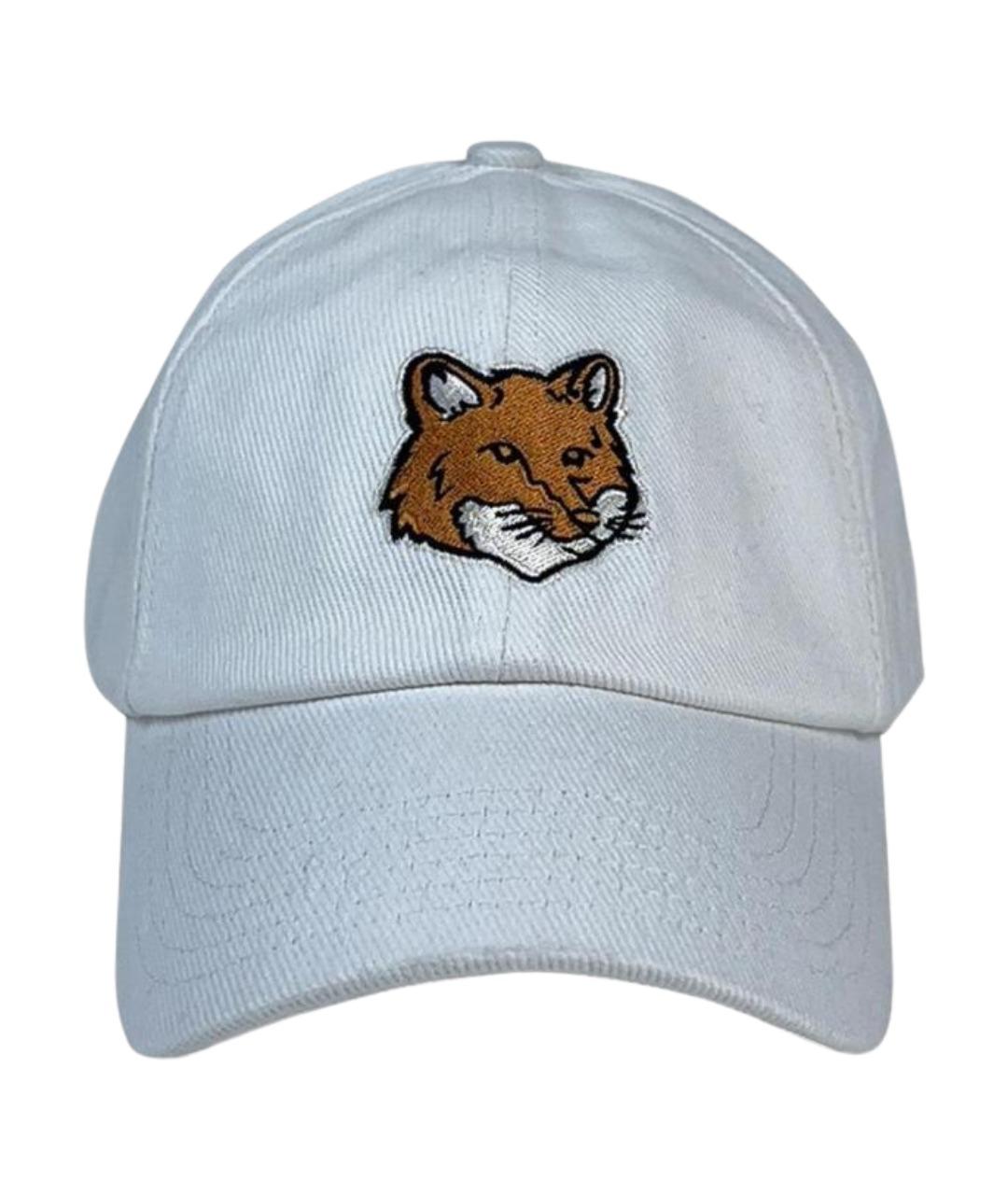 MAISON KITSUNE Белая хлопковая кепка/бейсболка, фото 1