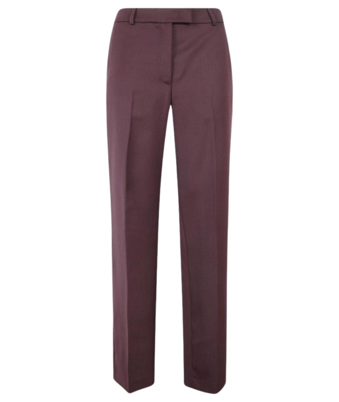 THE FRANKIE SHOP Коричневые шерстяные прямые брюки, фото 1