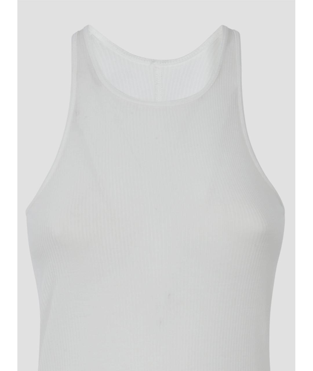 RICK OWENS Белая вискозная майка, фото 3