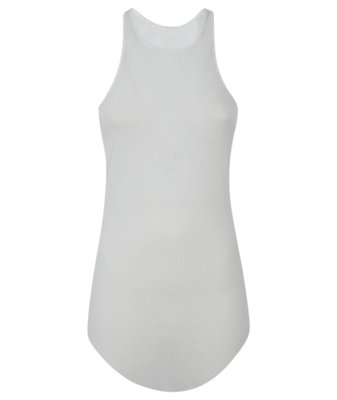 RICK OWENS Белая вискозная майка, фото 1