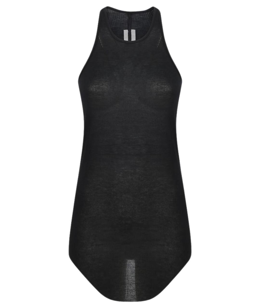 RICK OWENS Черная вискозная майка, фото 1