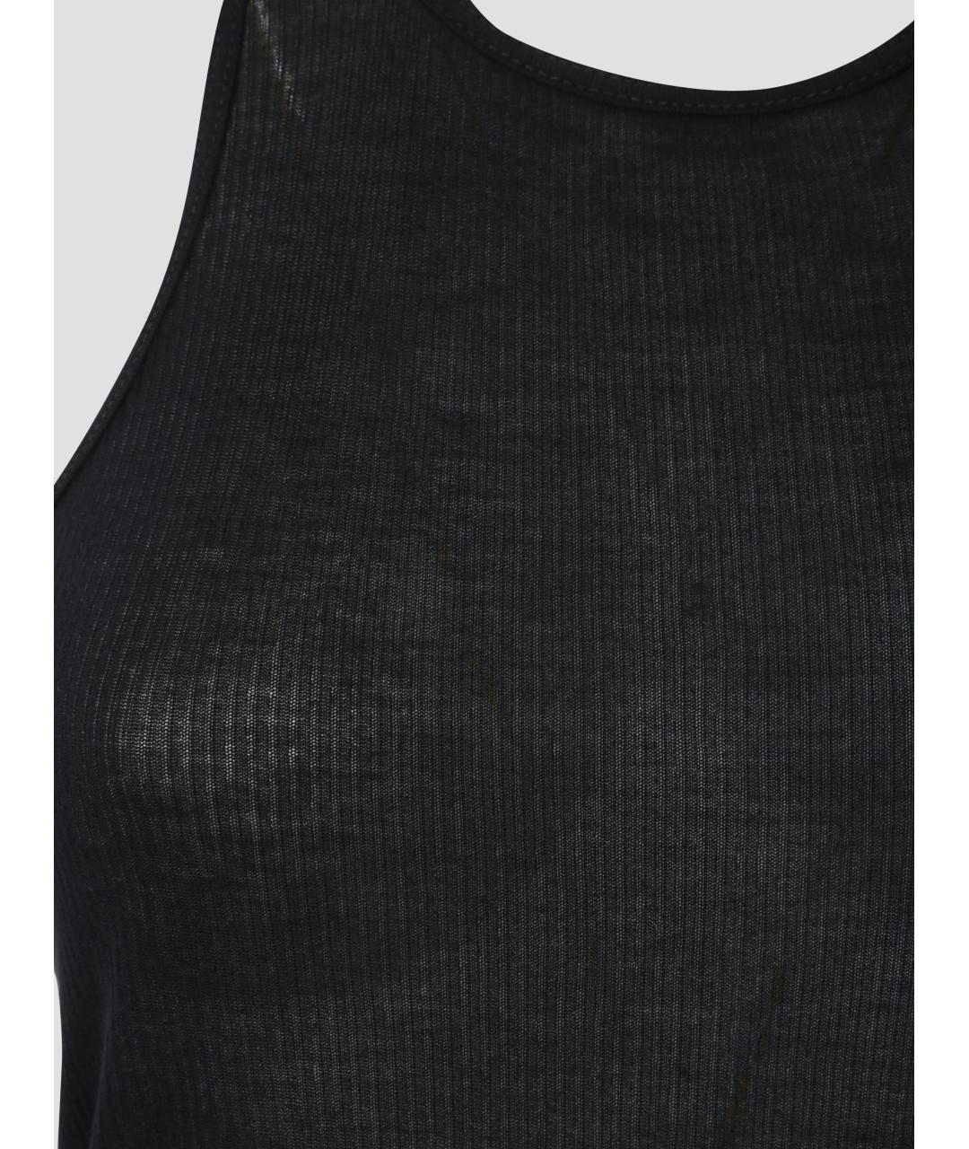 RICK OWENS Черная вискозная майка, фото 3