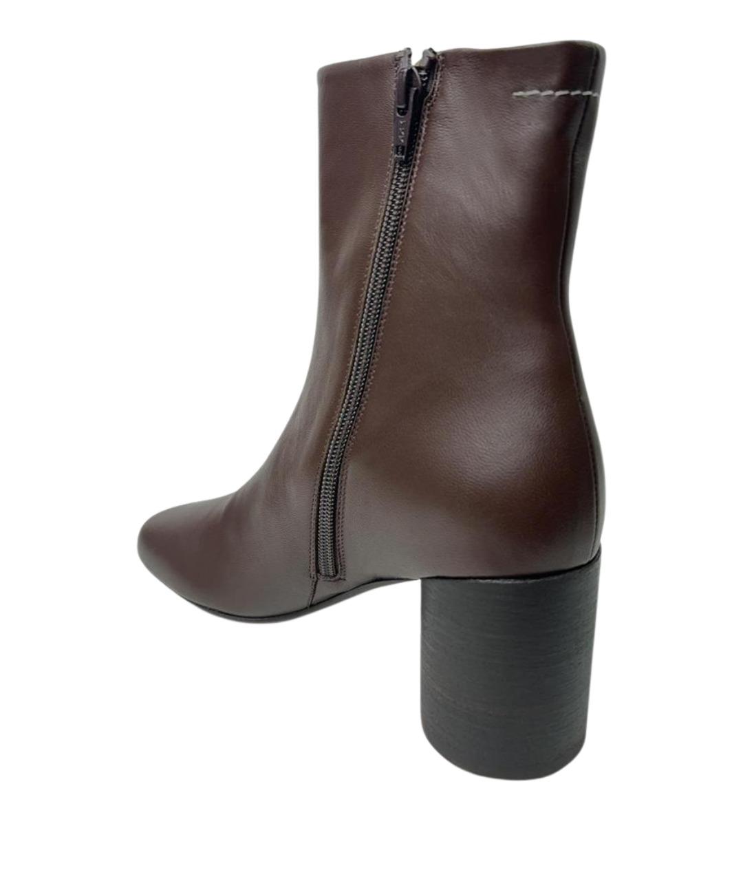 MM6 MAISON MARGIELA Коричневые кожаные ботинки, фото 2