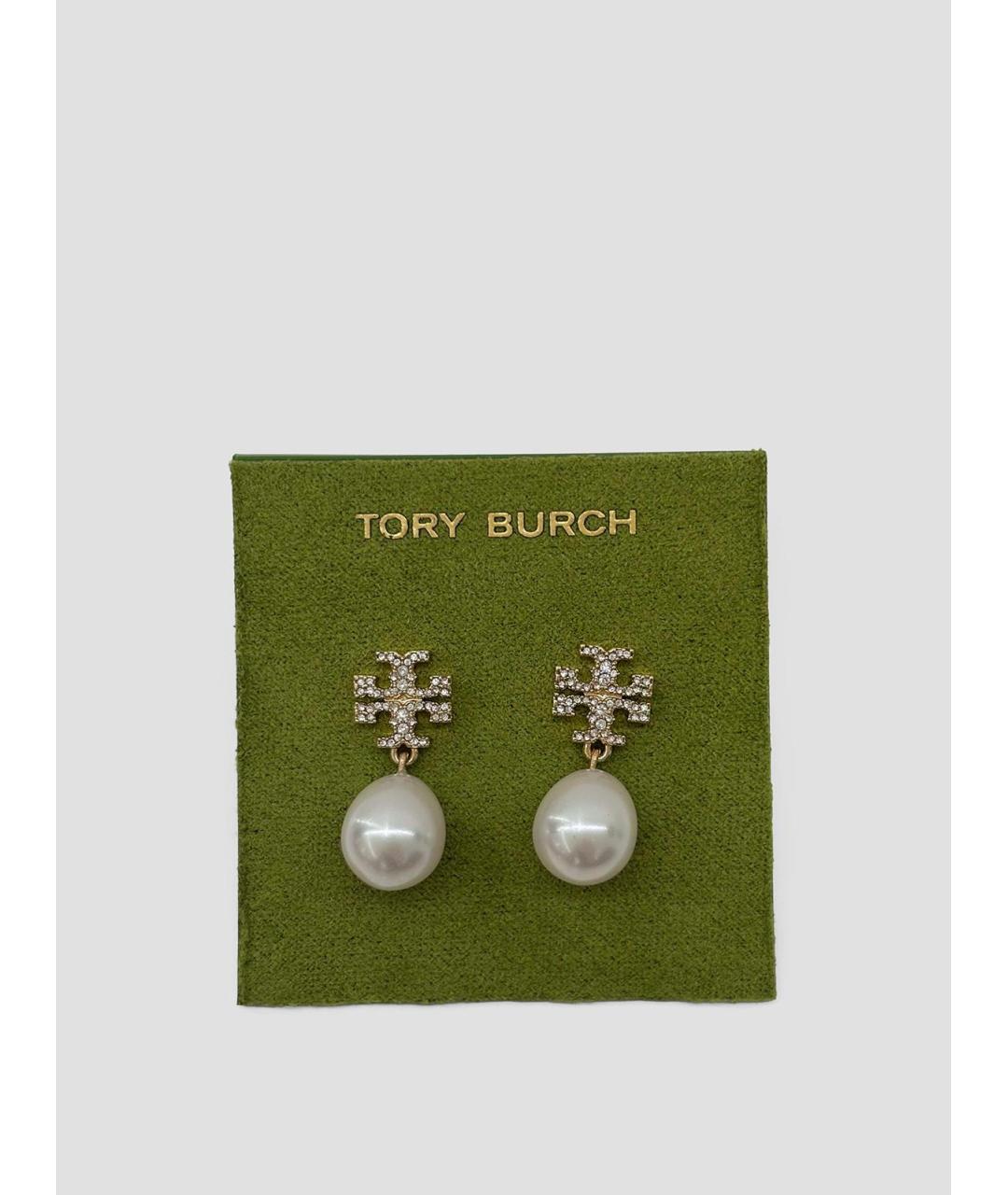 TORY BURCH Золотые металлические серьги, фото 2