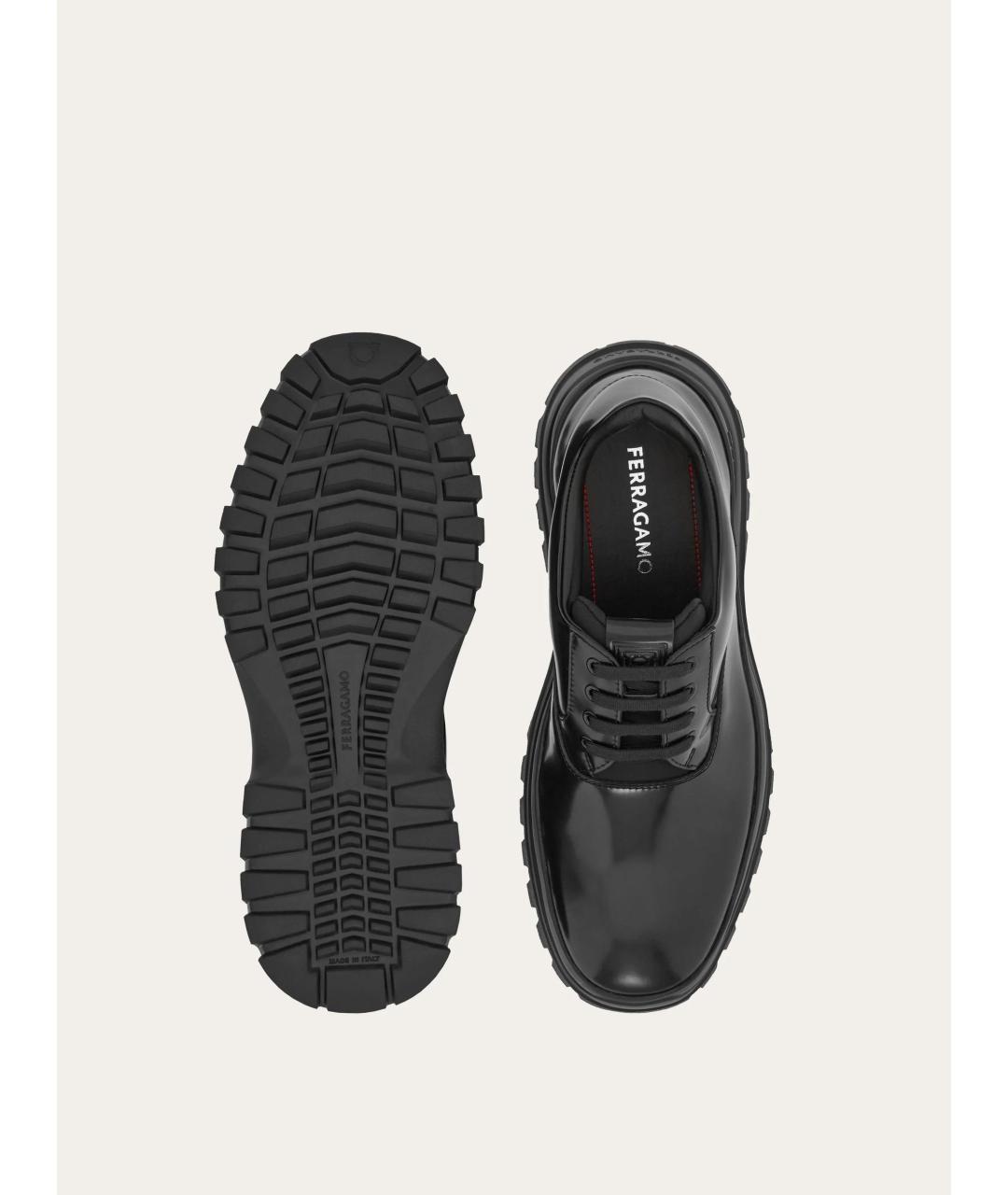 FERRAGAMO Черные кожаные туфли, фото 3
