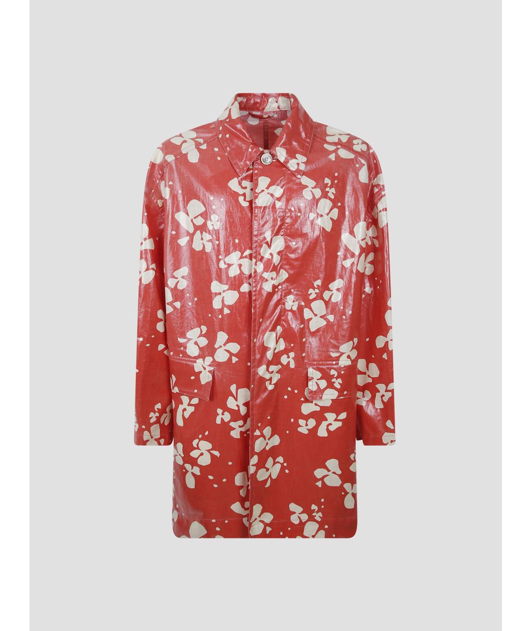 DRIES VAN NOTEN Красный хлопковый тренч / плащ, фото 4