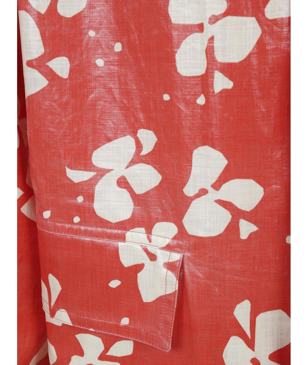 DRIES VAN NOTEN Красный хлопковый тренч / плащ, фото 3