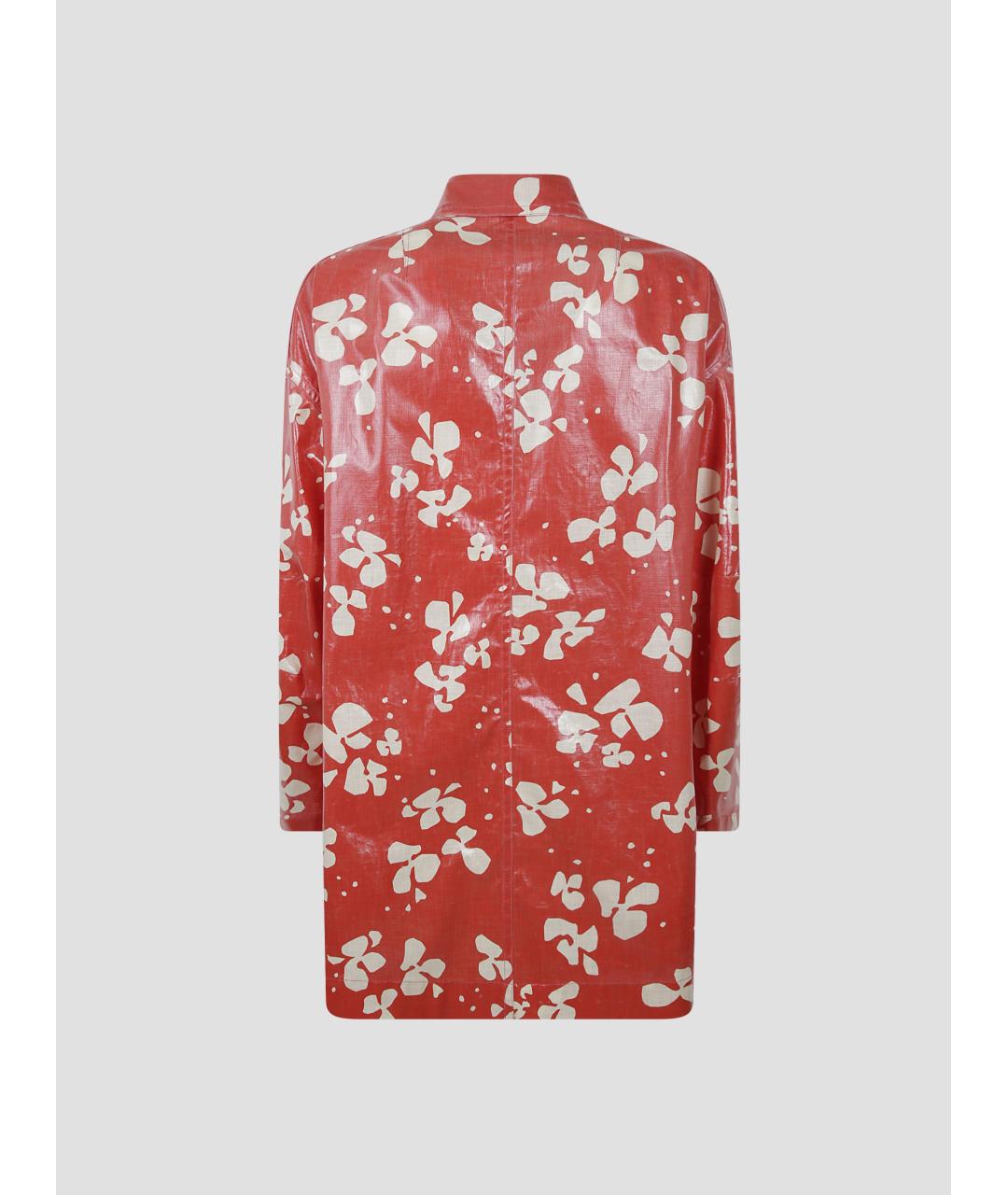 DRIES VAN NOTEN Красный хлопковый тренч / плащ, фото 2