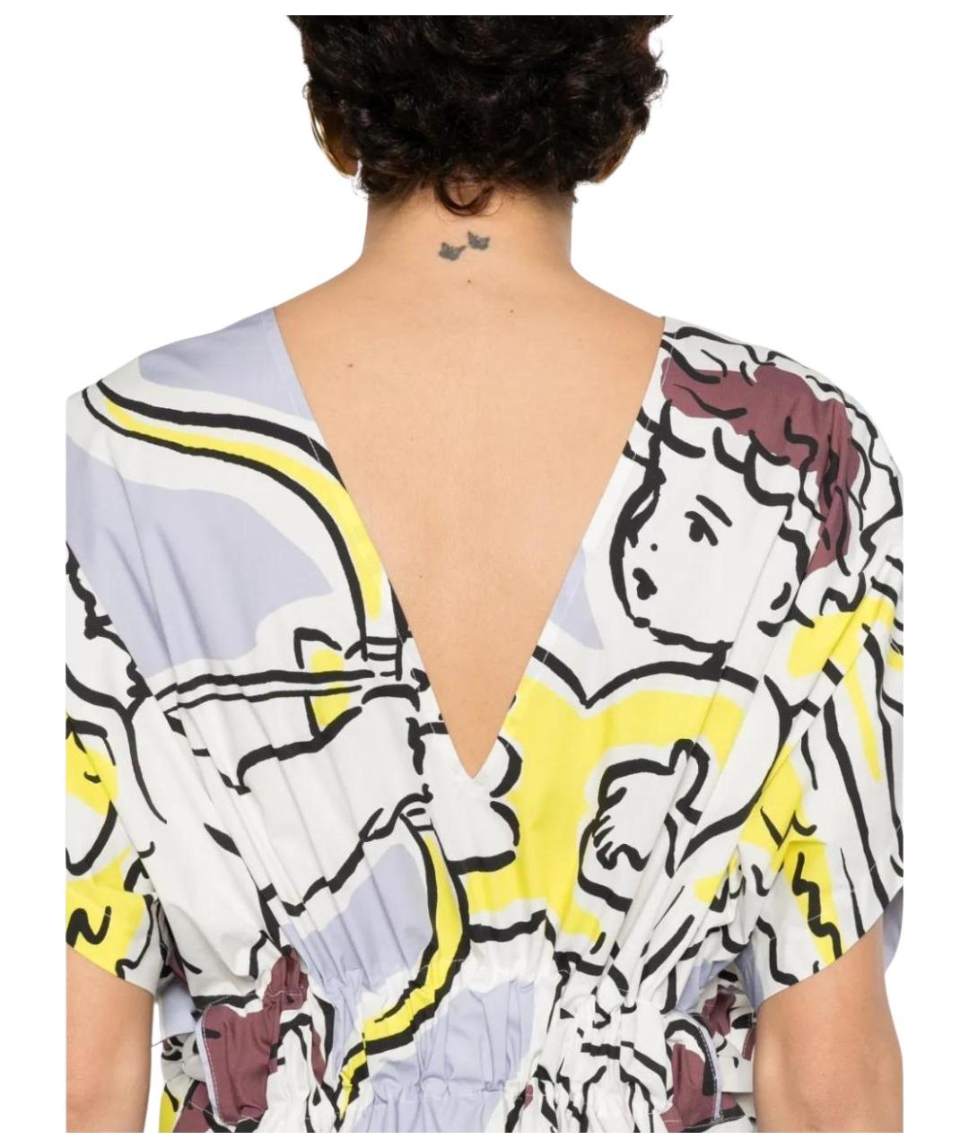 TORY BURCH Мульти хлопковое повседневное платье, фото 2