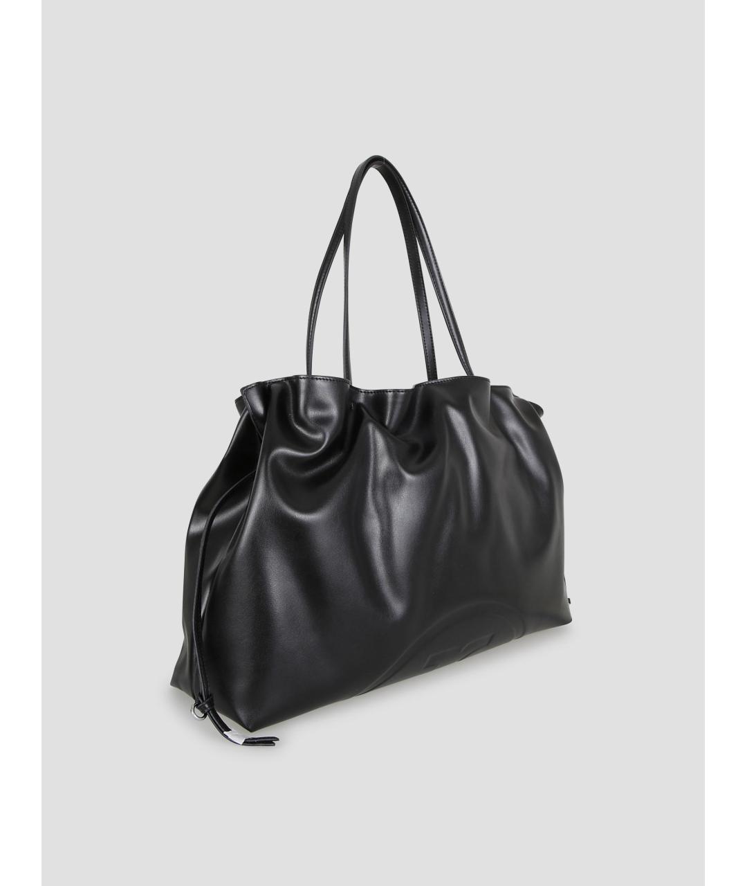 TORY BURCH Черная сумка тоут из искусственной кожи, фото 2