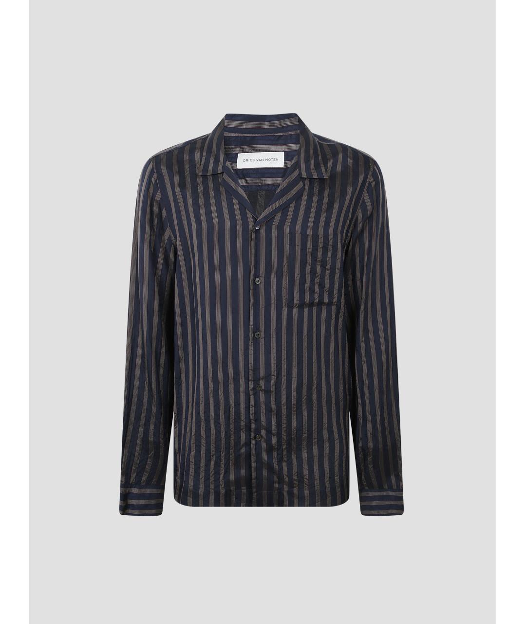 DRIES VAN NOTEN Темно-синяя кэжуал рубашка, фото 4
