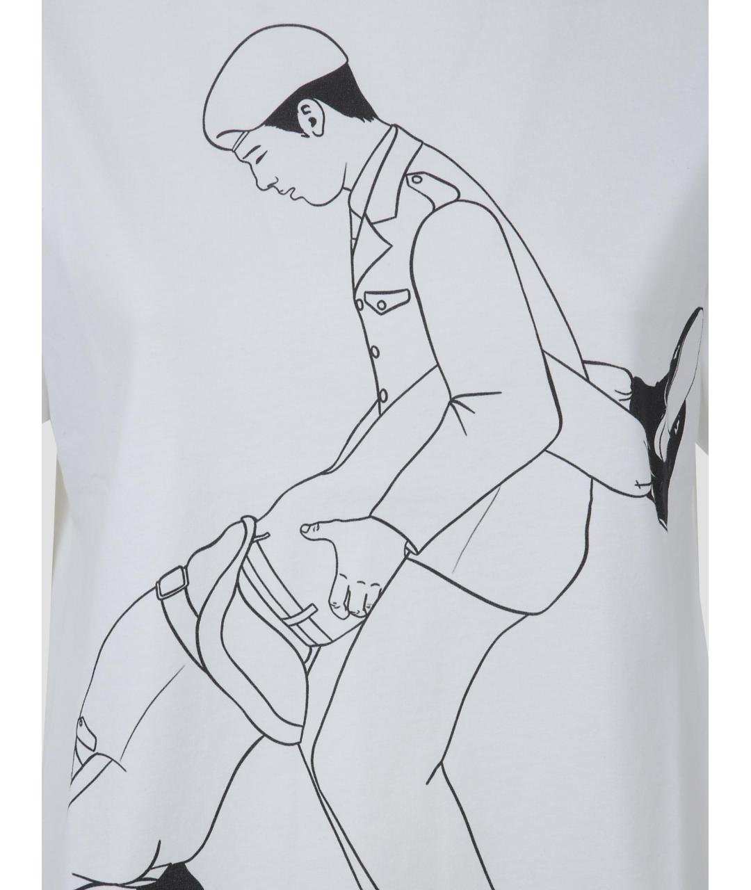 JEAN PAUL GAULTIER Белая хлопковая футболка, фото 3