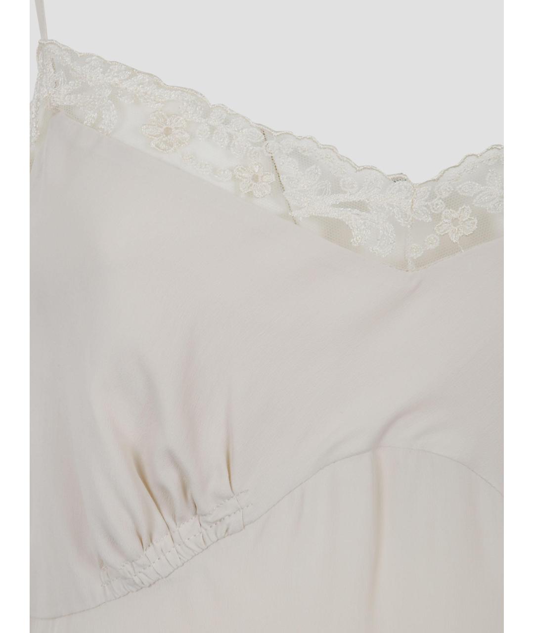 SIMONE ROCHA Бежевое шелковое повседневное платье, фото 3