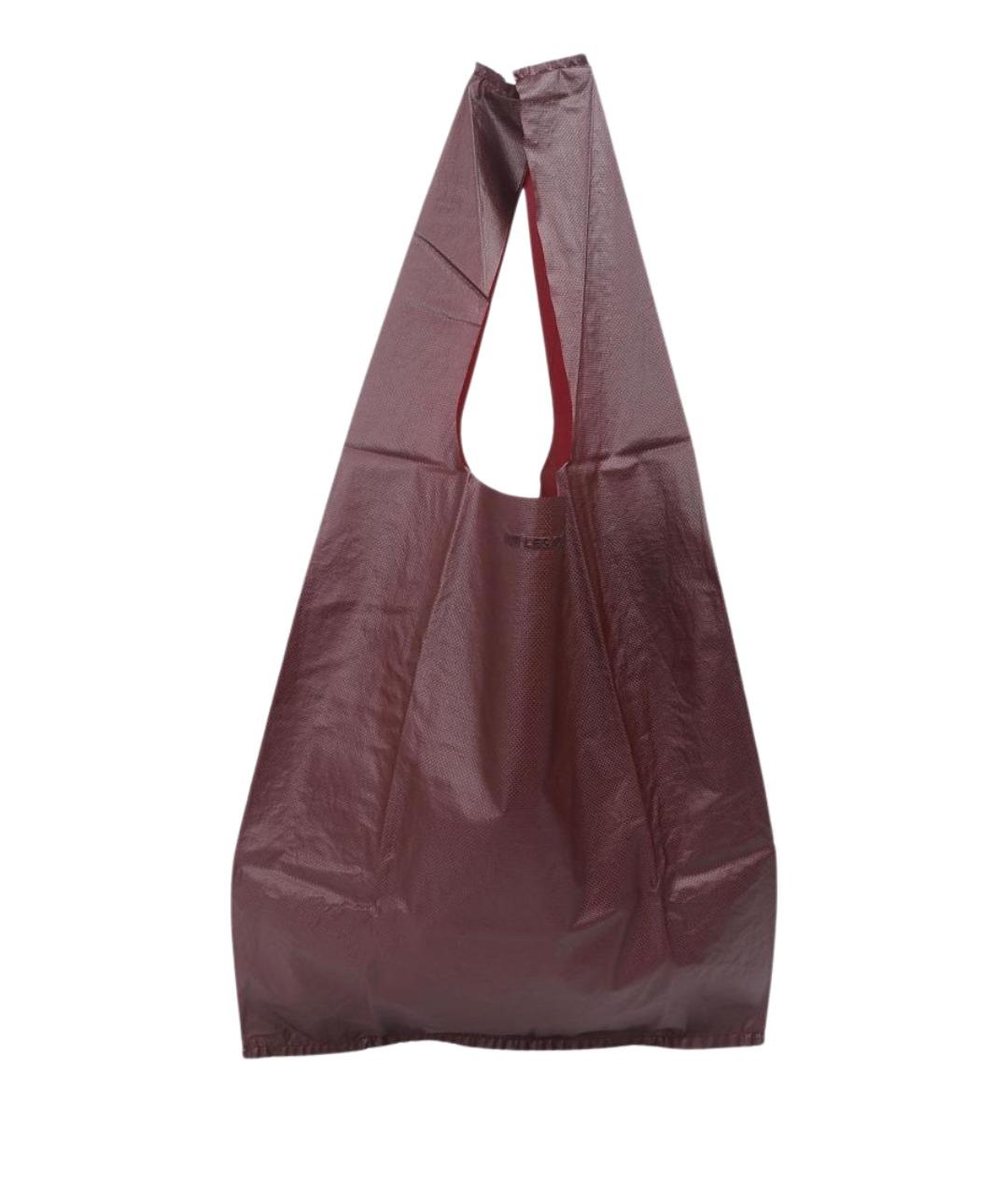 OUR LEGACY Бордовая сумка тоут из искусственной кожи, фото 1