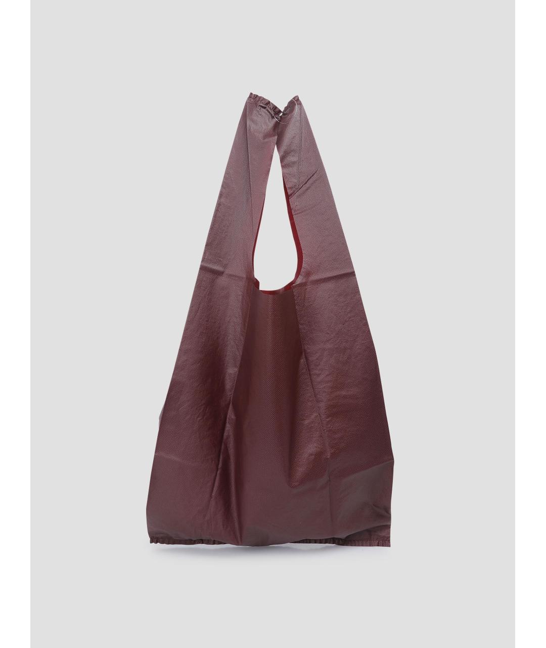 OUR LEGACY Бордовая сумка тоут из искусственной кожи, фото 3