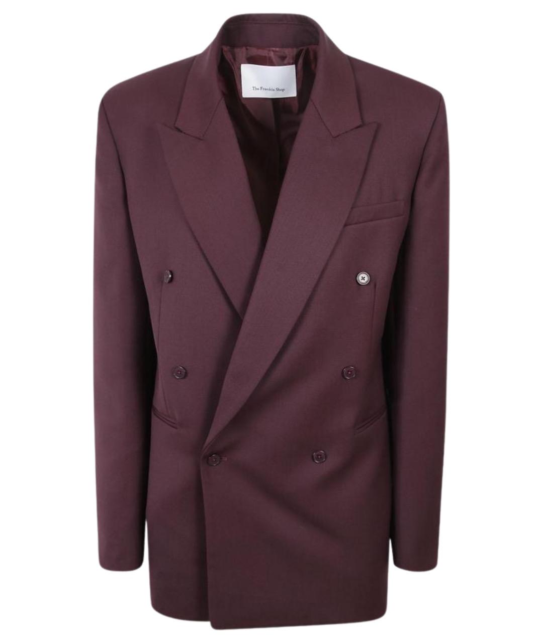 THE FRANKIE SHOP Бордовый шерстяной жакет/пиджак, фото 1