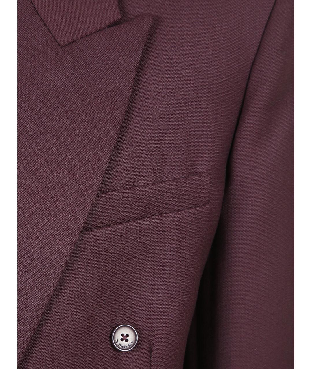 THE FRANKIE SHOP Бордовый шерстяной жакет/пиджак, фото 3