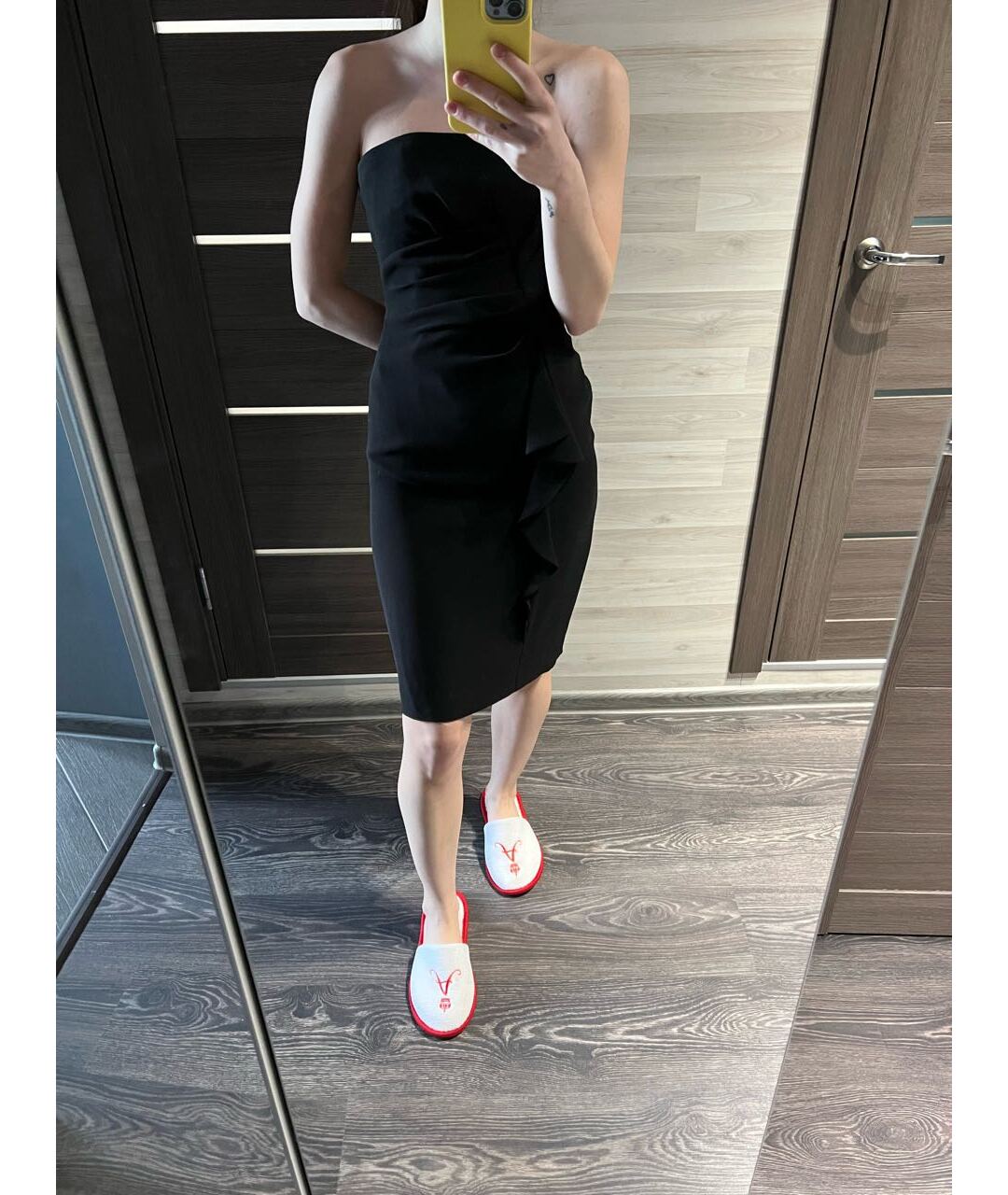 HUGO BOSS Черное полиэстеровое коктейльное платье, фото 2