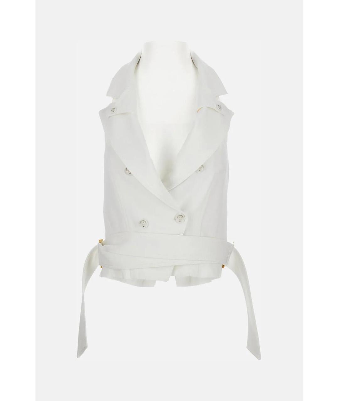 ELISABETTA FRANCHI Бежевая жилетка, фото 3