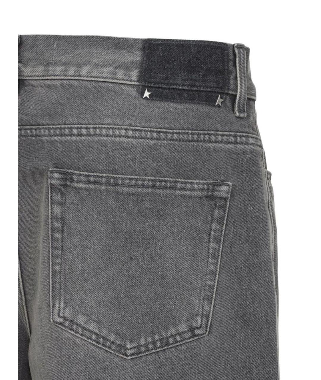 GOLDEN GOOSE DELUXE BRAND Серые хлопковые прямые джинсы, фото 3