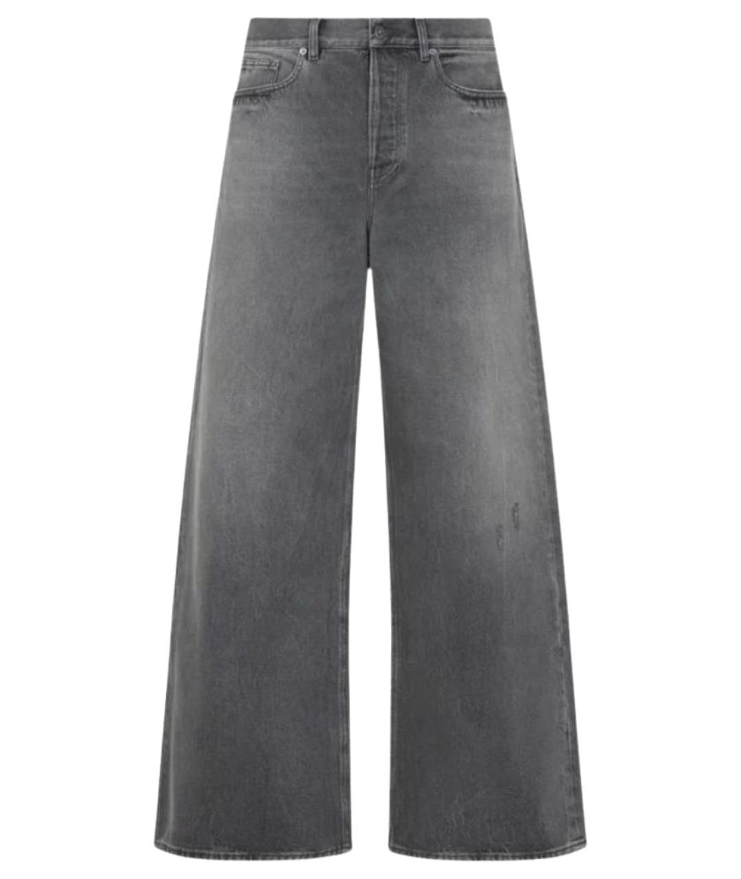 GOLDEN GOOSE DELUXE BRAND Серые хлопковые прямые джинсы, фото 1