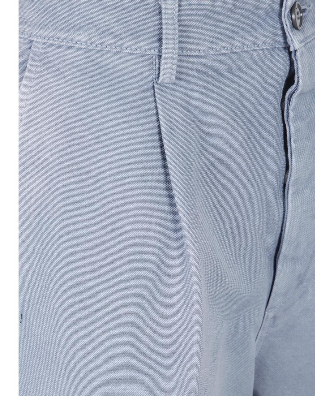 MARNI Голубые хлопковые брюки чинос, фото 3