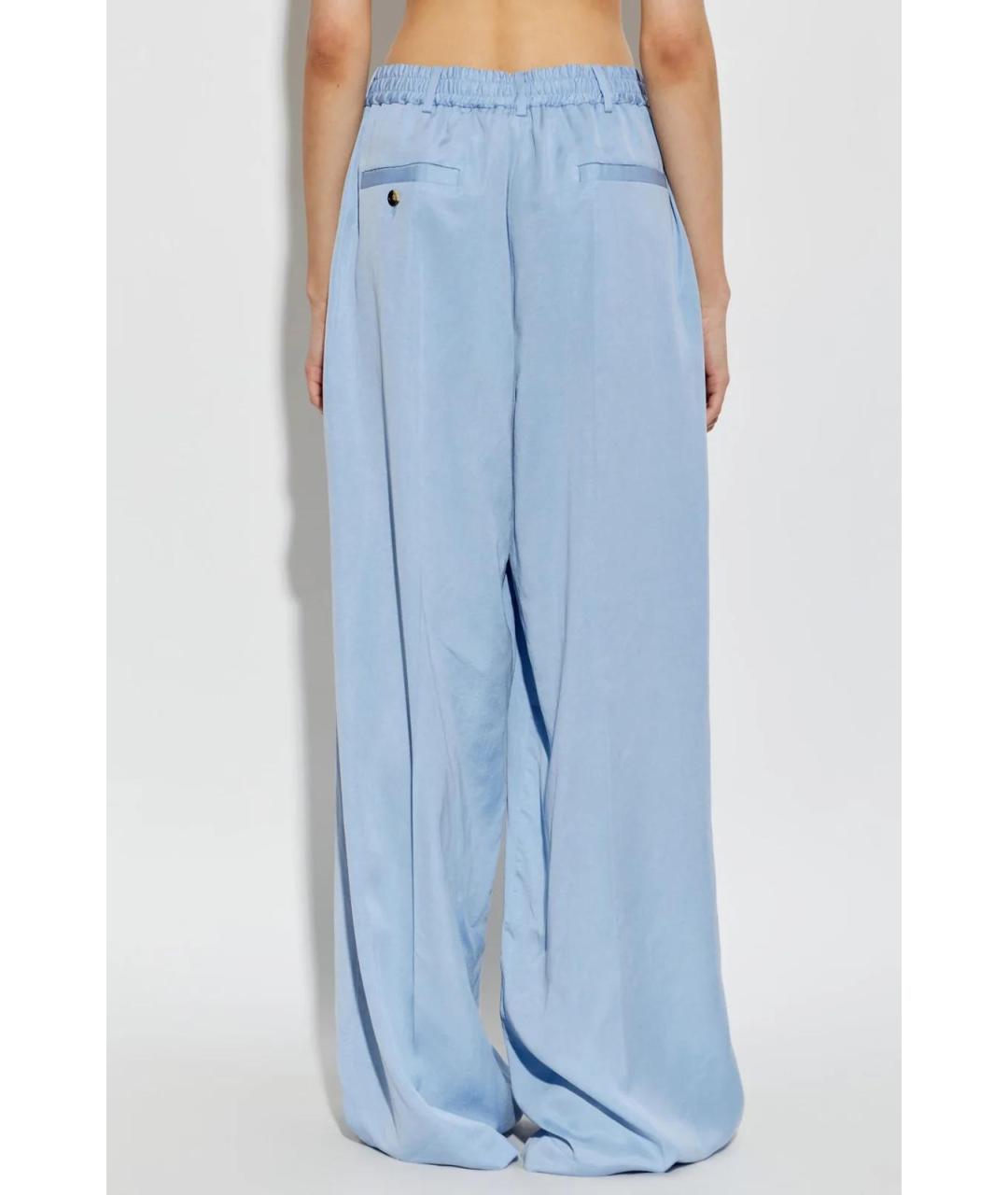 MARNI Голубые вискозные брюки широкие, фото 2