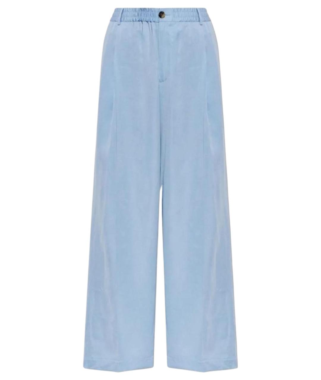 MARNI Голубые вискозные брюки широкие, фото 1